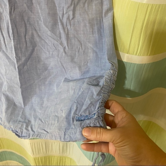 Woolrich Chambray Cotton Dress Blue Sz Small Petite - Picture 4 of 8